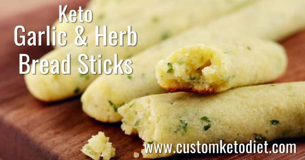 Keto Garlic & Herb Bread Sticks